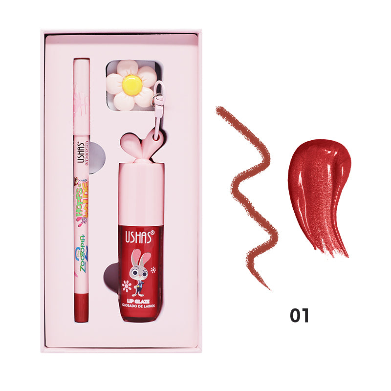 Kit Brillo Labial + Lápiz Zootopia #01