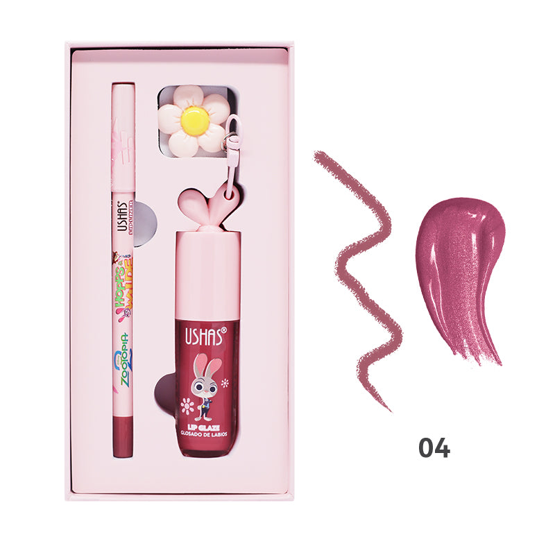Kit Brillo Labial + Lápiz Zootopia #04
