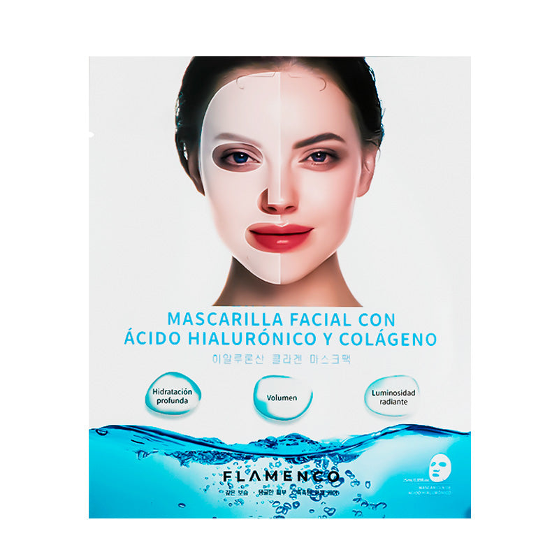 Mascarilla Facial con Ácido Hialurónico y Colágeno
