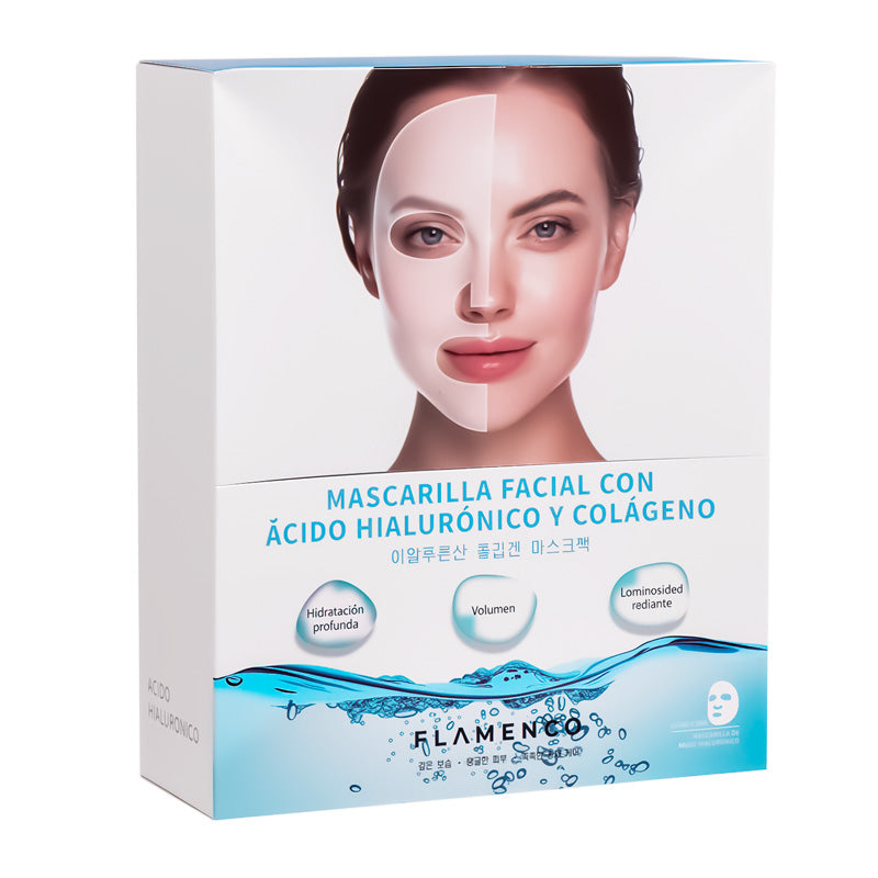 Mascarilla Facial con Ácido Hialurónico y Colágeno