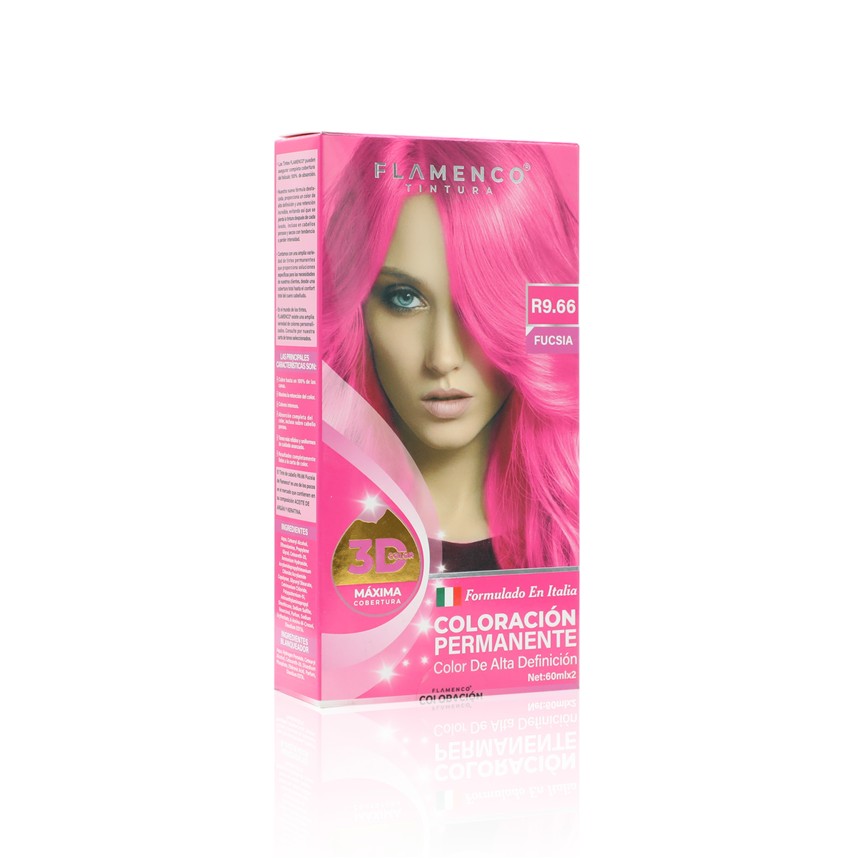 Tintura Pelo 3D Color R9.66 Fucsia