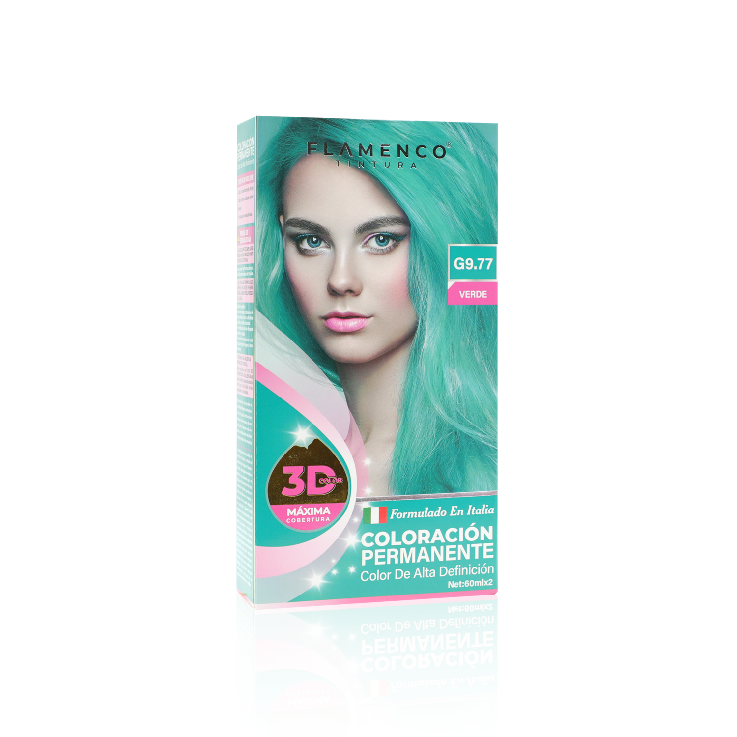 Tintura pelo 3D color  G9.77 Verde