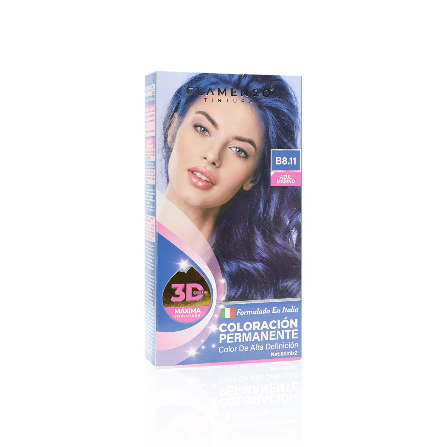 Tintura Pelo 3D Color B8.11 Azul Marino