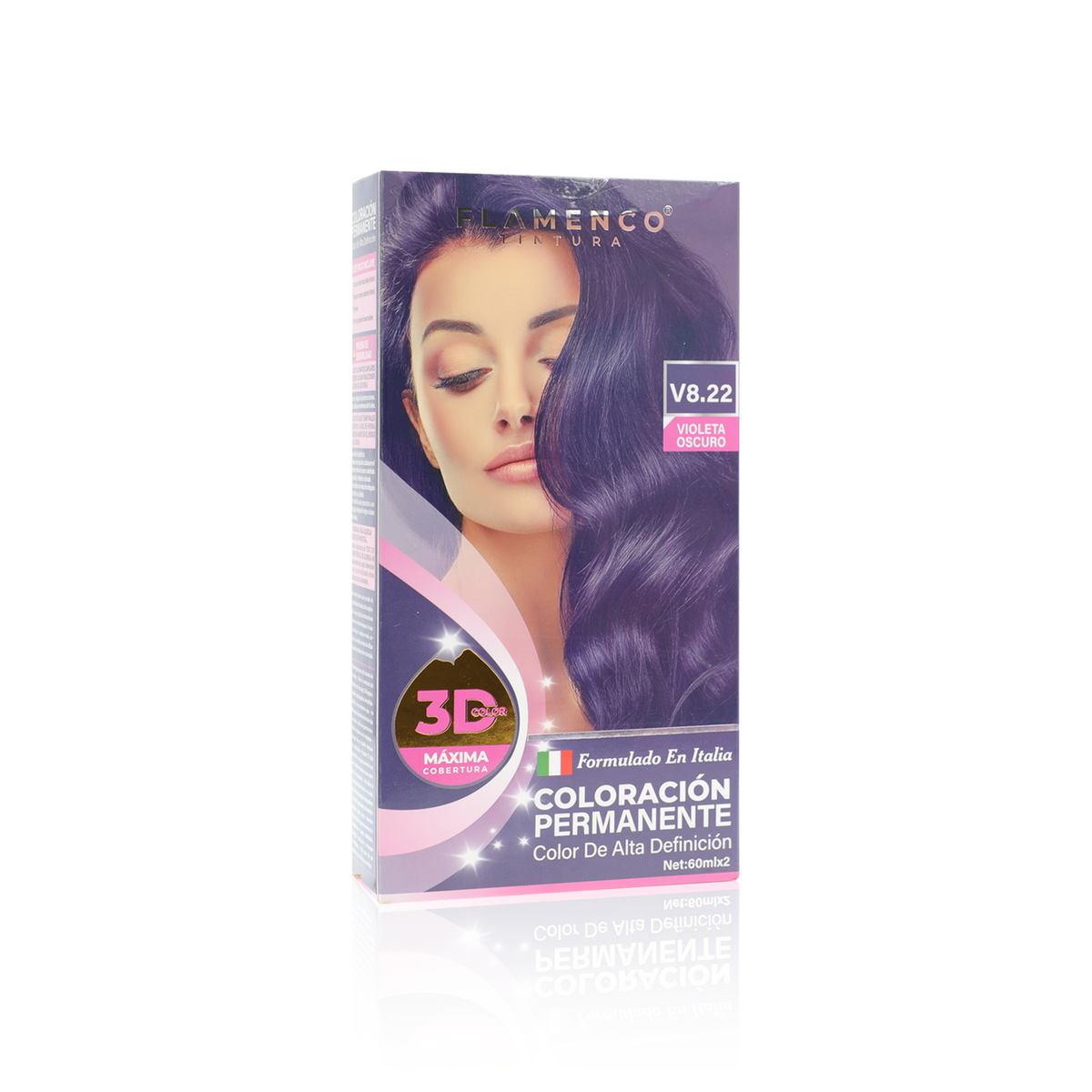 Tintura pelo 3D color V8.22 Violeta Oscuro