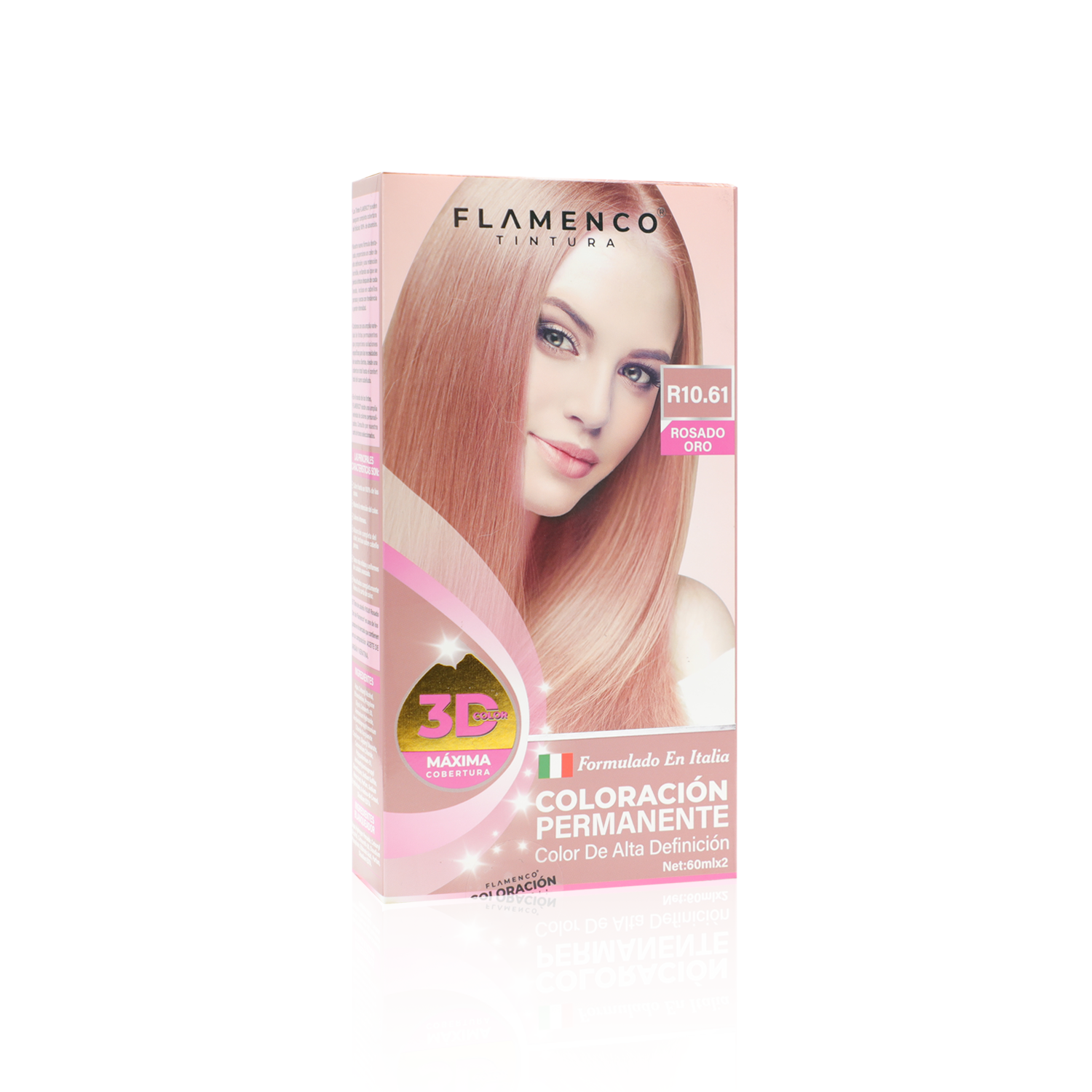 Tintura Pelo 3D Color  R10.61 Rosado Oro