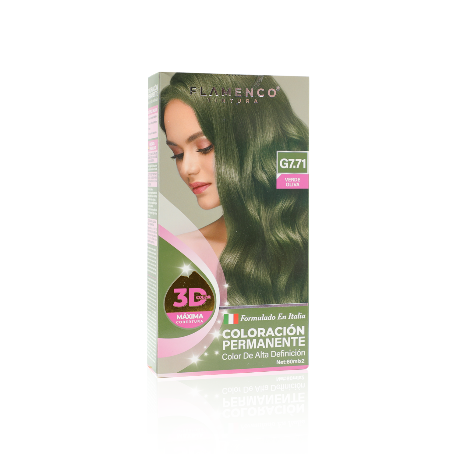 Tintura Pelo 3D Color G7.71 Verde Oliva